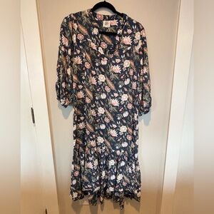 DRA Los Angeles Floral Navy Dress